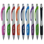 Boston S Ballpoint Pen with Colored Rubber Grip Logo Branded