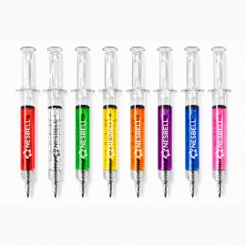 Liquid Filled Syringe Ballpoint Pen Logo Branded