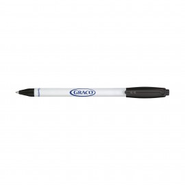 Paper Mate Sport RT White Barrel - Blue Ink - Black Custom Imprinted