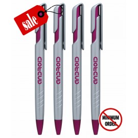 Custom Engraved Closeout Silver - Successive - Click Grip Promo Pen  Custom Engraved Closeout Silver - Successive - Click Grip Promo Pen