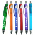 Jensen Retractable Ballpoint Pen with Pocket Clip Logo Branded