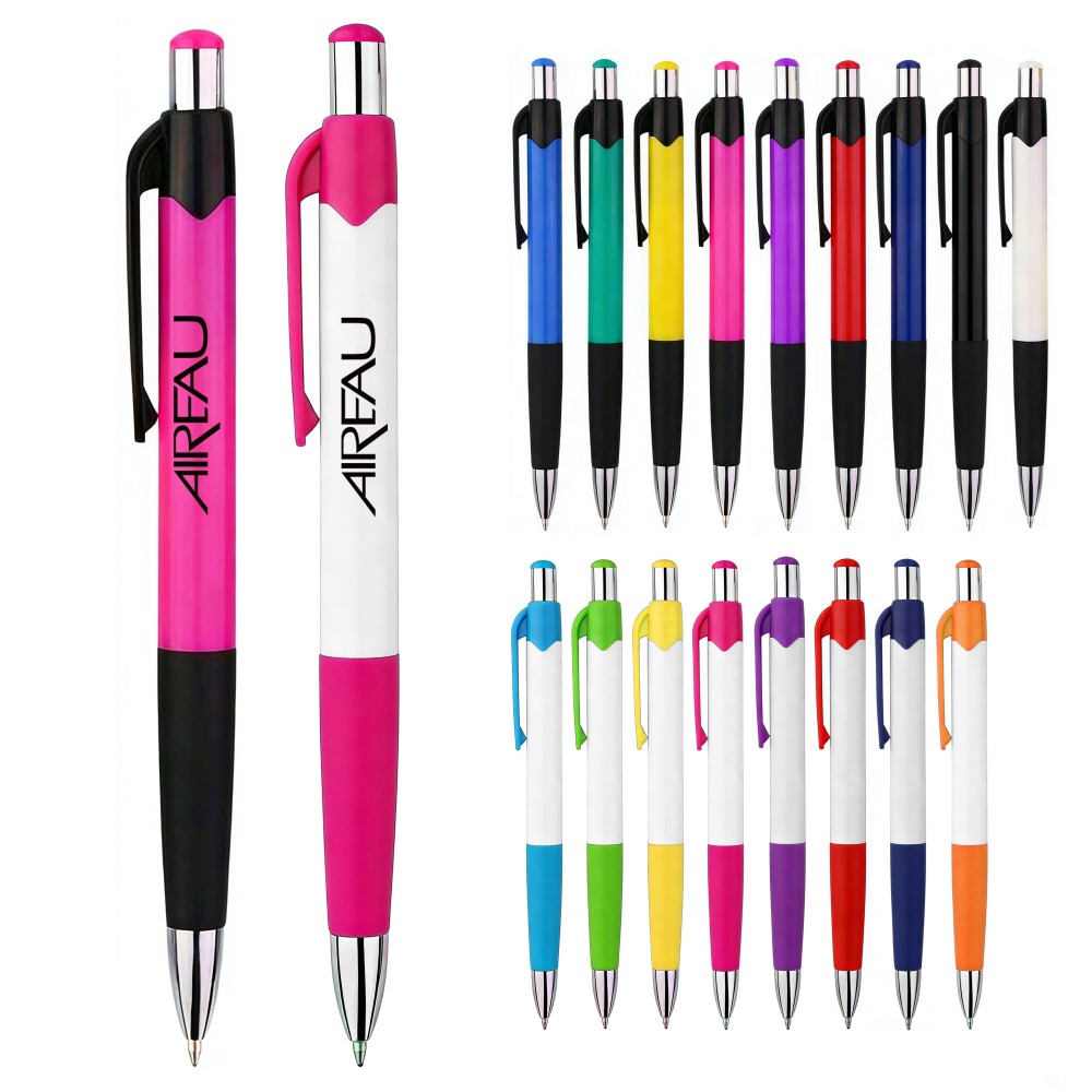 Color Click Plastic Pen Custom Engraved