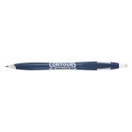 Kontour Retractable Ballpoint Pen (Navy Blue/White) Logo Branded