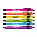 Custom Engraved Liqui-Mark iWriter Silhouette Neon Stylus Retractable Ballpoint Pen