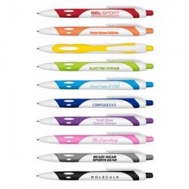 Custom Engraved Gel Sport Soft Touch Rubberized Hybrid Ink Gel Pen - Black Writing Ink