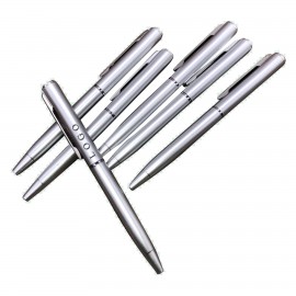 Custom Engraved Silver Ballpoint Pen With Blue Ink  Custom Engraved Silver Ballpoint Pen With Blue Ink