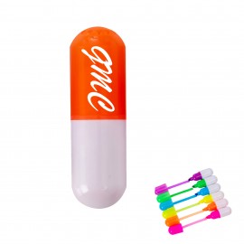 Pill Shaped Highlighter Pen Logo Branded