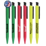 Custom Engraved Closeout USA Made "Monticello" Neon Colored Click Pen - No Minimum