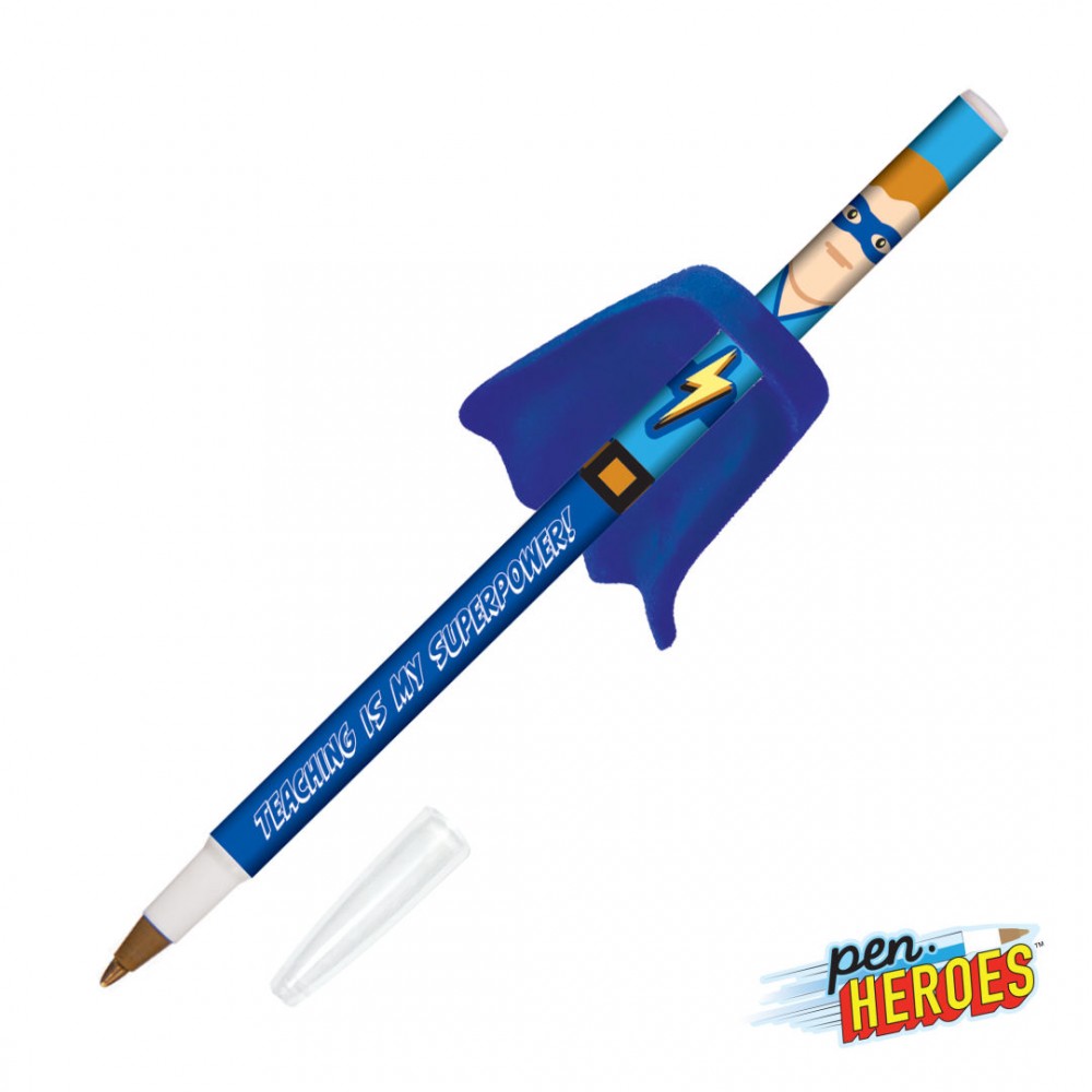 Pen Heroes Superhero Series Male w/Cape Logo Branded