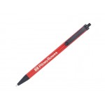 USA Retractable Click Stick Pen w/Colored Barrel & Black Trim Custom Engraved
