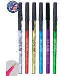 Certified USA Made, "Standard Stick Pen" Two-Piece Ballpoint Pen - Foiled Glitz Barrels Custom Imprinted
