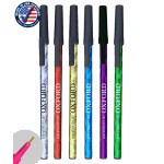 Certified USA Made, "Standard Stick Pen" Two-Piece Ballpoint Pen - Foiled Glitz Barrels Custom Imprinted