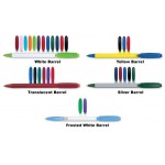 Paper Mate Sport Retractable Frost White Retractable Ballpoint Pen w/ Contrast Trim Logo Branded