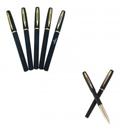 Black Ink Matte Black Business Gel Pen Custom Imprinted