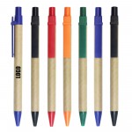 Eco Friendly Kraft Paper Retractable Ballpoint Pens Custom Engraved