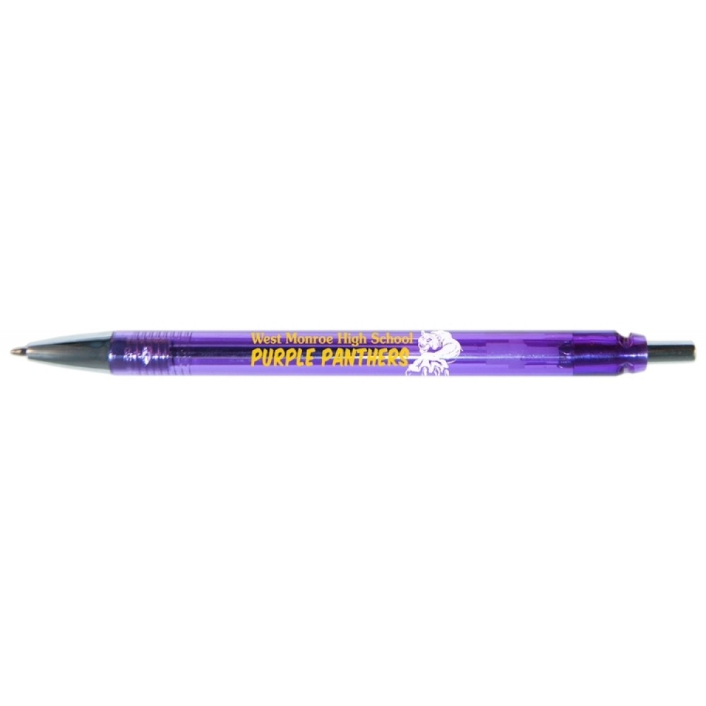 CMF Retractable Ballpoint Pen - Purple Logo Branded