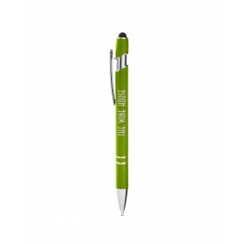 Logo Branded Rubberized Aluminum Click Stylus Pen
