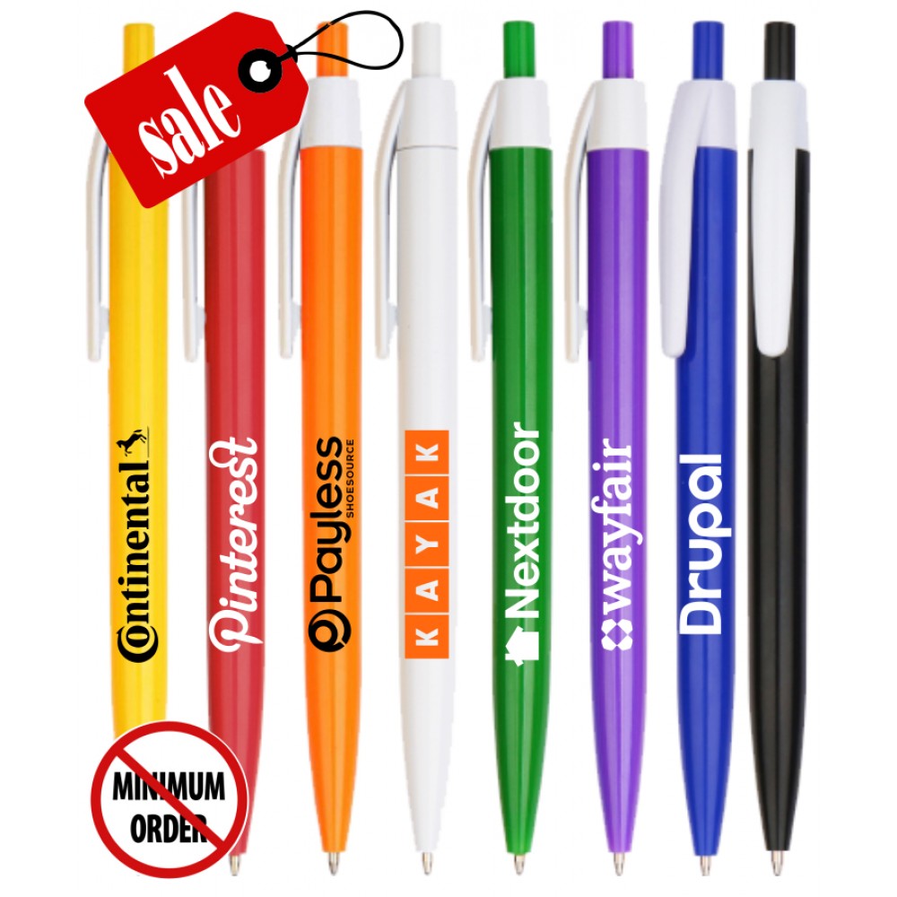 Union Printed, Click Ballpoint Pens - Colored Barrels Custom
