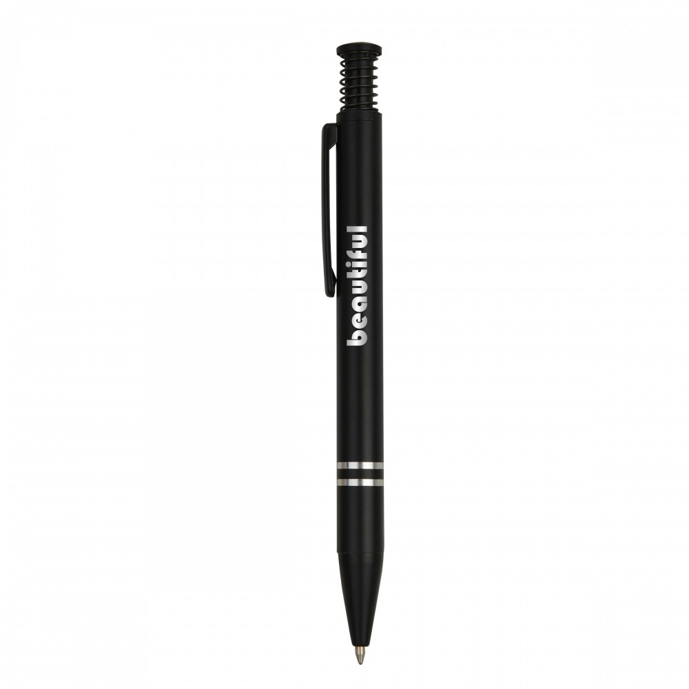 Matte Finish Click Metal Ballpoint Pen w/Chrome Engraving Custom Imprinted Matte Finish Click Metal Ballpoint Pen w/Chrome Engraving Custom Imprinted