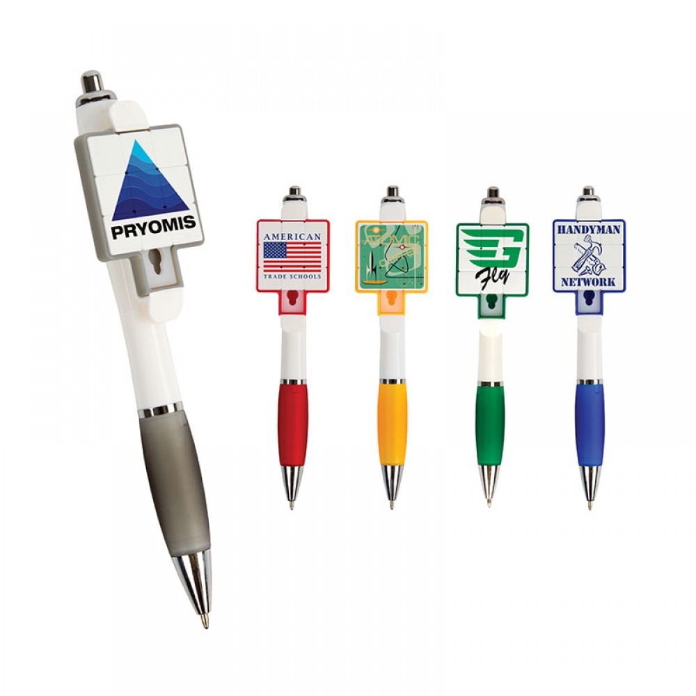 Custom Engraved Puzzle Plunge-Action Ballpoint Pen