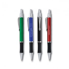 Custom Engraved Sleeker Click Pen - Silver Accents