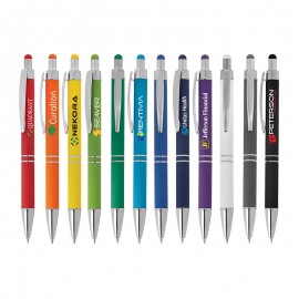 Custom Engraved Palette Soft Touch Ballpoint Pen / Stylus
