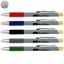 Custom Engraved Recycled Aluminum Pen Featuring a Velvet Grip
