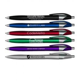 Liqui-Mark Silhouette Metallic - Retractable Ballpoint Pen Custom Imprinted