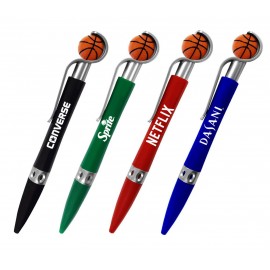 Custom Imprinted Basketball Ballpoint Custom Pens - Sports & Basketball Promotions