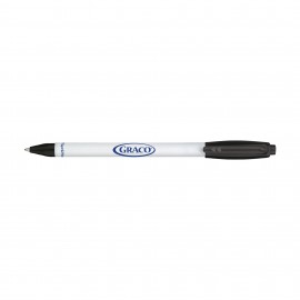 Logo Branded Paper Mate Sport RT White Barrel - Black Ink - Black