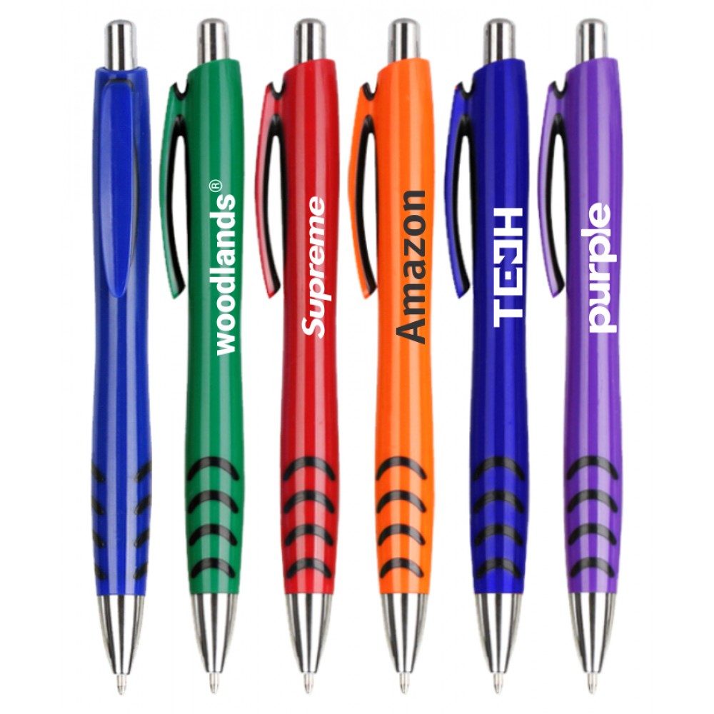 Union Printed - Invigorate - Click Action Ballpoint Pens with 1-Color Logo Logo Branded