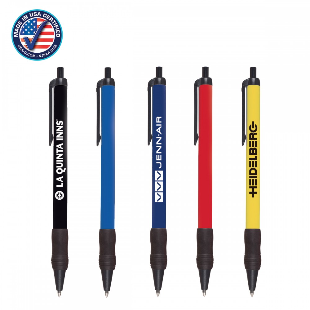 Logo Branded Jefferson USA Made Gripper Pen Logo Branded Jefferson USA Made Gripper Pen