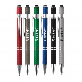 Siena Executive Aluminum Spin Top Stylus Pen Custom Imprinted