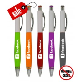Closeout - French - Click Pen with White Top - 660 Custom Imprinted