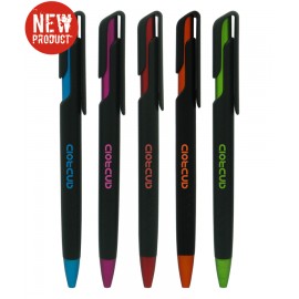 Closeout "Successive" Click Grip Promo Pen - No Minimum Logo Branded