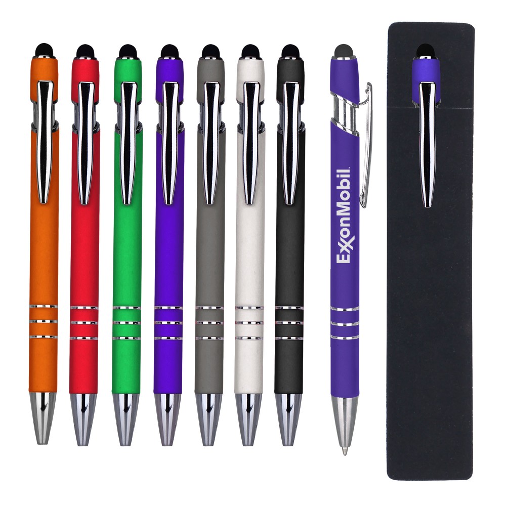 Soft-Touch Stylus Pen w/ PE-Pouch Custom Imprinted Soft-Touch Stylus Pen w/ PE-Pouch Custom Imprinted