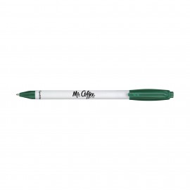 Custom Engraved Paper Mate Sport RT White Barrel - Blue Ink - Green