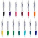 Curvaceous Silver Matte Gel Pen Logo Branded