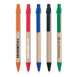 Recycled Cardboard Ballpoint Pen Logo Branded