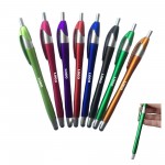 Logo Branded 2 In 1 Plastic Ballpoint Pen With Stylus Touch