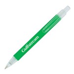 Custom Imprinted Translucent Retractable Click Pen w/ Clear Trim