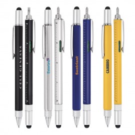 Custom Engraved Stylus-233L Ballpoint Pen, Ruler, Screwdriver & Level Tool