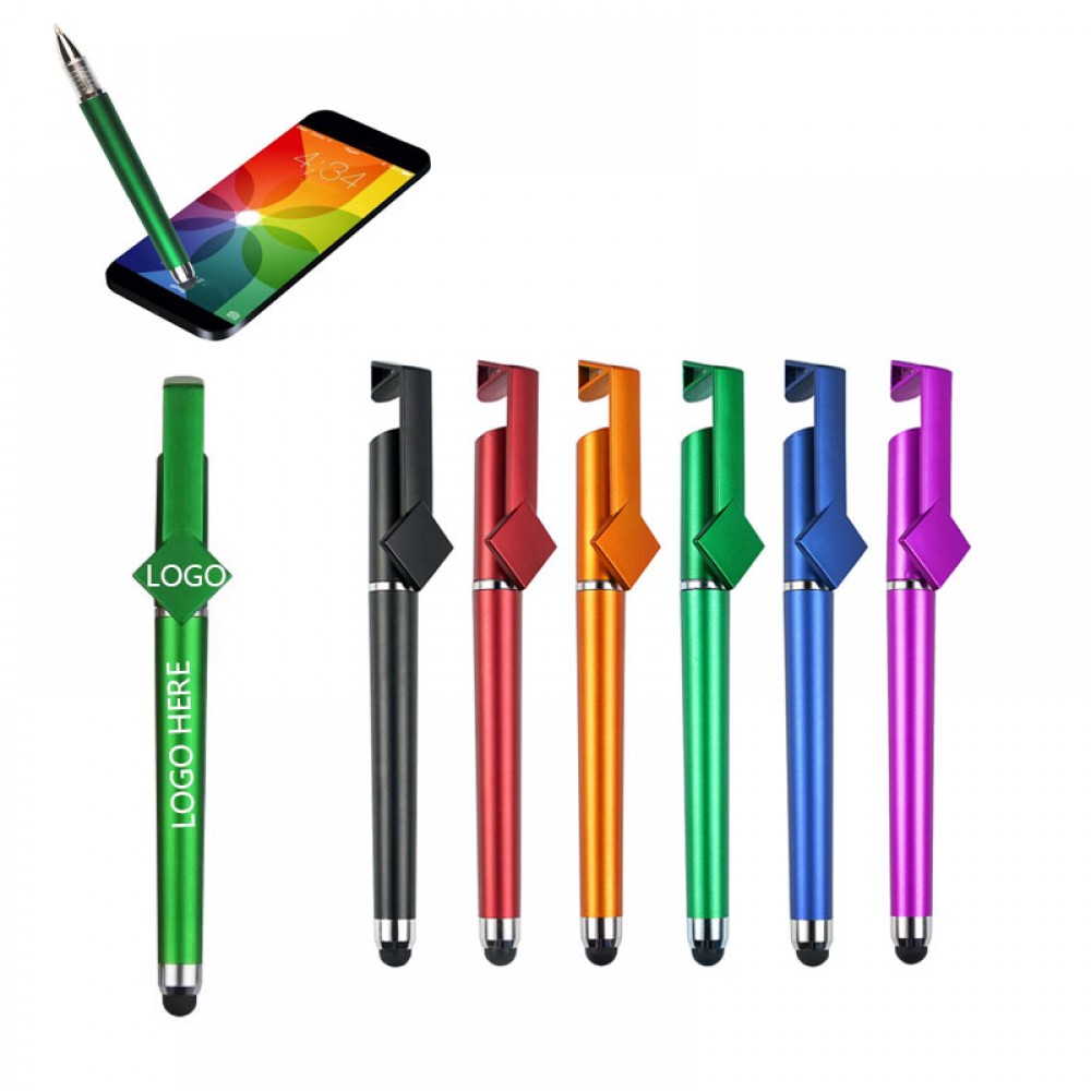 3-in-1 Touch Screen Stylus Pen w/Phone Stand Custom Engraved