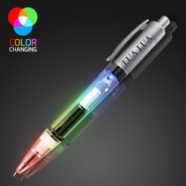 Logo Branded Light Up Plastic Pen - PRINTED