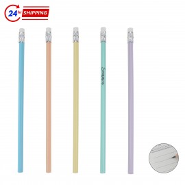 Logo Branded HB Triangle Color Rod Pencil w/ Rubber  Logo Branded HB Triangle Color Rod Pencil w/ Rubber