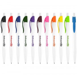 Custom Engraved Preston Ballpoint Pen With Colored Clip Click  Custom Engraved Preston Ballpoint Pen With Colored Clip Click