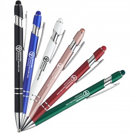 Chrome Trim Stylus Pen Custom Imprinted