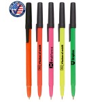 Certified USA Made, Neon Twist-Action Ballpoint Pen Custom Imprinted