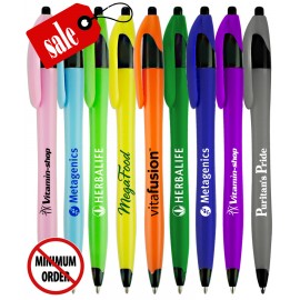 Custom Imprinted Union Printed - Bargain - Colored Barrels Elegant Pen - No Minimum