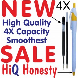 Logo Branded White L, With Jumbo Ball Ink